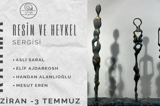 Karma Resim ve Heykel SergisiEvrim Sanat Galerisi’nde Açıldı.