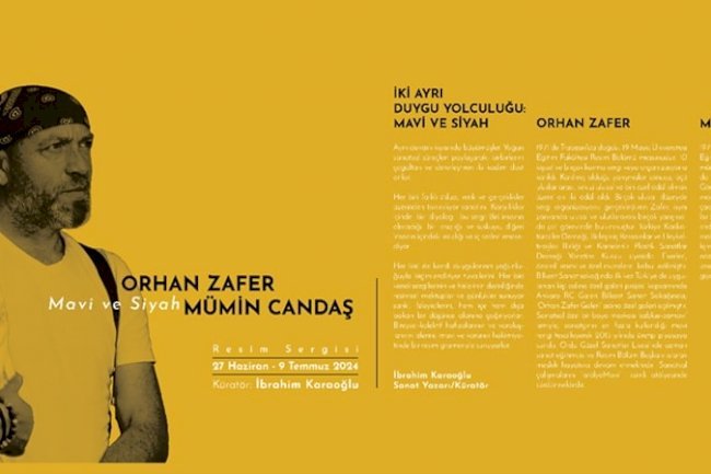 Ressam Orhan Zafer Ve Mümin Candaş’ın “Mavi Ve Siyah” Sergisi Urladam’da